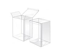 YROHGKPN Caja de embalaje de PVC para colección de tarjetas, funda protectora impermeable con diseño transparente para figura de acción y soporte de exhibición