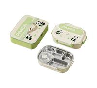 YROHGKPN Caja dividida de Bentos con aislamiento térmico integrado, utensilios integrados, contenedor de almuerzo de dibujos animados para niños y adultos, para ir al colegio, apto para microondas