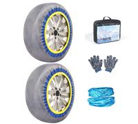 YROHGKPN Calcetines de nieve para neumáticos de coche, alternativa para cadena, accesorios de coche, calcetines de neumáticos con alta tracción para el sector automotriz, accesorios para neumáticos de