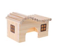 YROHGKPN Casa de hámster erizo escalada juguete impermeable de madera pequeñas camas anti ácaros Cottage mascotas suministros acogedor anidación de hámster