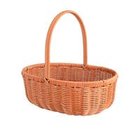 YROHGKPN Cesta tejida a mano, elegante cesta de pícnic con cestas de flores de moda, joyas para bodas, organización del hogar