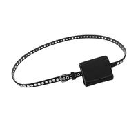YROHGKPN Cinturón de cadera estrecho ajustable suave con gran ojal moderno cinturón de cintura para varios atuendos accesorios cinturón de PU con bolsillo, Negro , Talla única