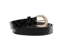 YROHGKPN Cinturón de mujer de estilo occidental, cintura ajustable, piel sintética, para uso casual y activo, piel sintética, 19430 negro, Talla única