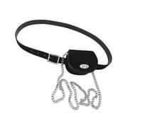 YROHGKPN Cinturón Elegante Cintura Con Acabado De Ante Bolsillos Monederos Y Pantalones Largos De Cadena Para Las Necesidades Diarias Y Para Damas Ropa De Oficina Riñonera, Negro , Talla única