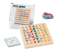 YROHGKPN Clasificador de forma educativa de madera, tablero de puntos, rompecabezas, juguete de aprendizaje geométrico para el desarrollo de la motricidad fina de los niños pequeños, tablero de madera