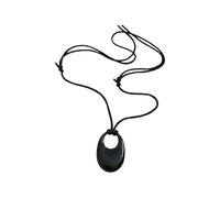 YROHGKPN Collar de cuerda de cuero moderno con encanto geométrico de círculo de metal, longitud ajustable, accesorio de capas versátil, collar de cuero ajustable, Einheitsgröße, como se describe, como
