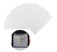 YROHGKPN Collares tarjetas de exhibición, funda de cadena transparente, bolsas de exhibición autoadhesivas, accesorios de embalaje de joyas para tarjetas de joyería, bolsas de, S, como se describe