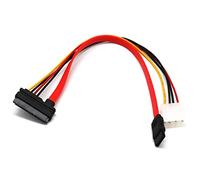 YROHGKPN Combinación de cables, alimentación de 15 pines y adaptador de cable de datos de 7 pines de 4 a ATA, cable de alimentación IDE para unidad óptica, divisor de datos para disco duro