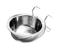 YROHGKPN Comedero colgante de acero inoxidable para mascotas con gancho, perrera, pájaro y jaula de conejo desmontable para mujeres y hombres, comedero popular para mascotas, comedero para perros de