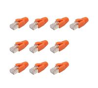 YROHGKPN Conector de módulo RJ45 Cat7 chapado en oro de 50 μ con blindaje de metal para una transmisión de datos segura y estable. Cable de alimentación Crimpado