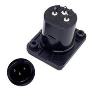 YROHGKPN Conector de panel XLR de 3 pines a prueba de ruido, abrazadera blindada de aleación ABS, adaptador seguro, aleación, inserto de transmisión XLR