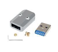 YROHGKPN Conector USB 3.0 con orificio de 6 mm para datos rápidos y transmisión de corriente, carcasa de aluminio duradera, conectores USB duraderos