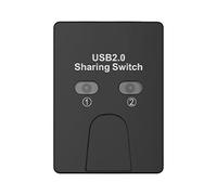 YROHGKPN Conmutador manual USB 2.0, dispositivo de uso compartido de impresora, salida 2 en 1, interruptor de selección USB, adaptador KVM Hubs adaptador, conmutador USB manual