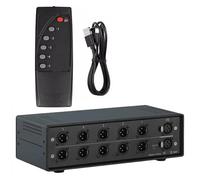 YROHGKPN Conmutador XLR de 1 entrada/5 salidas, conectores chapados en oro, carcasa de metal, silencioso, 90 para sistemas de transmisión de estudio en vivo, divisor XLR