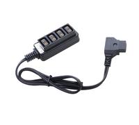 YROHGKPN D Tap macho a un distribuidor hembra cuádruple, cable de conversión de batería, D Tap macho a 4 puertos hembra, cable adaptador, cámara