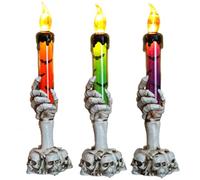 YROHGKPN Decoraciones de Halloween sin llama, fantasmas, luz LED de vela, materiales de poliestireno para casas embrujadas, eventos temáticos, fiestas de Halloween