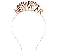 YROHGKPN Diadema brillante de Año Nuevo con purpurina dorada y números para la cabeza para Año Nuevo, cuenta regresiva y fiestas navideñas, gorro de fiesta