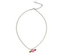 YROHGKPN Diseños Cold Wind Exagerado Perlas Flores Collar Collar Clavícula Mujer Perlas Artificiales Joyas Collar Simulado para Mujeres, Einheitsgröße, como se describe, como se describe