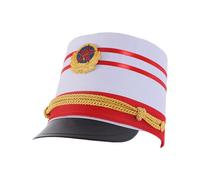 YROHGKPN Drum Majors Vintage Halloween Marchas Banda Caballero Navidad Cosplay Show Accesorios Sombreros para Niños Blanco Azul Disfraz