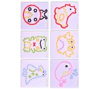 YROHGKPN Ejercicios de costura educativos conjuntos de proyectos de manualidades juguetes para actividades grupales trabajo en equipo habilidades motoras finas juguetes de hilo preescolar actividad de