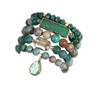 YROHGKPN Elegante accesorio de cuentas con textura de piedra, joyería de muñeca adecuada para mejorar la fuerza de voluntad, talla única, como se describe