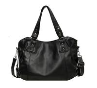 YROHGKPN Elegante bolso coreano para mujer práctico PU espacioso bolso de hombro hombro viajero indispensable elegante para todos los días, Negro