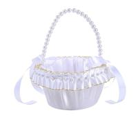 YROHGKPN Elegante cesta de fiesta de novia blanca y dorada, portátil, solución de decoración portátil para eventos interiores y exteriores, elegante cesta de decoración de bodas