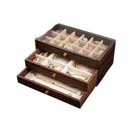 YROHGKPN Elegante joyero de madera con estructura organizativa, caja de almacenamiento de joyas, adecuado para conservación a largo plazo, caja elegante