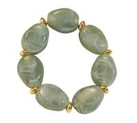 YROHGKPN Elegante pulsera elástica ovalada de acrílico versátil para cualquier atuendo, casual, fiesta, accesorio de pulsera, talla única, como se describe