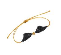 YROHGKPN Elegante pulsera trenzada hecha a mano con alas de ángel, joyería de pareja de cordón ajustable, adecuada para aniversario, Fechado ropa, pulsera tejida de alas de ángel, talla única, como se