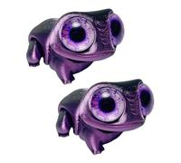 YROHGKPN Escultura móvil con grandes ranas de ojos, decoración de mesa, impresión de acento, articulaciones, figura móvil, ranas en miniatura impresas