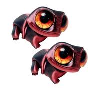 YROHGKPN Escultura móvil con grandes ranas de ojos, decoración de mesa, impresión de acento, articulaciones, figura móvil, ranas en miniatura impresas