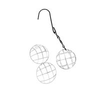 YROHGKPN Estación de alimentación para pájaros de hierro forjado, resistente a la intemperie, fácil de instalar, soporte para bolas de sebo para patio