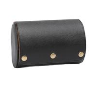 YROHGKPN Estuche de viaje de cuero para relojes premium, cojines extraíbles, soporte compacto para joyas, elegante caja protectora, pantalla de reloj a prueba de polvo