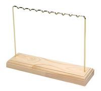 YROHGKPN Exhibición de joyería metálica, elegante soporte de exhibición de doble capa, exhibición de collares y relojes