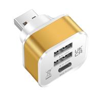 YROHGKPN Extensor divisor USB de 3 puertos, accesorios de computadora, 1 macho a 3 puertos, expansión de potencia múltiple para dispositivos móviles, adaptador USB, fuente de alimentación