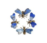 YROHGKPN Figuras de abejas de metal estatuas de abejas de cristal esculturas de animales decoración de mesa coleccionables regalo para oficina decoración del hogar adornos decorativos