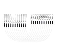 YROHGKPN Fluorocarbono pesca de fluorocarbono líder conjunto para agua salada/agua dulce línea de pesca con remolino remolino conector a presión cuerda