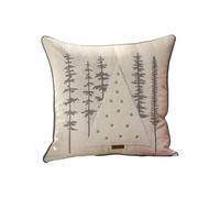 YROHGKPN Funda de cojín bordada de Navidad de lino de algodón, decoración festiva para el hogar, funda de almohada para sofá, dormitorio, decoración de vacaciones, decoración festiva para el hogar