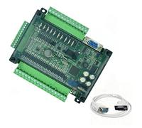 YROHGKPN FX3U - Placa PLC de 24 MT con cable 14 entradas y 10 salidas de transistores, programación de diagrama de escalera DC24 V, control industrial, programación de escaleras, conectividad HMI para