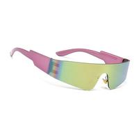 YROHGKPN Gafas de sol elegantes, modernas, deportivas, accesorios de fotos, tonos futuristas, creadores de tendencias, tonos modernos, disfraces, accesorios de cosplay