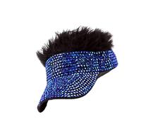 YROHGKPN Gorra de béisbol brillante con parte superior abierta y diseño de pelucas, sombrero de sol de vacaciones para adultos y adolescentes, gorras de béisbol llamativas, sombreros para fiestas, I