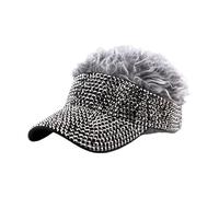 YROHGKPN Gorra de béisbol brillante con parte superior abierta y diseño de pelucas, sombrero de sol de vacaciones para adultos y adolescentes, gorras de béisbol llamativas, sombreros para fiestas, G