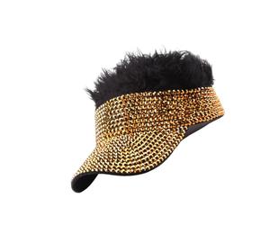 YROHGKPN Gorra de béisbol brillante con parte superior abierta y diseño de pelucas, sombrero de sol de vacaciones para adultos y adolescentes, gorras de béisbol llamativas, sombreros para fiestas, H