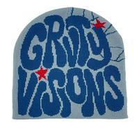 YROHGKPN Gorro de invierno a prueba de viento para adolescentes elástico con patrón de letras protección auditiva Ciclismo Accesorios de esquí sombreros para damas para clima frío de moda, gris y azul