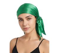 YROHGKPN Head Wrap Durag Cap - Gorra para mujer, ideal para bailes callejeros y celebraciones, fiesta de quimioterapia, funda multicolor, gris oscuro, M