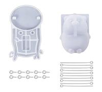 YROHGKPN Hermoso columpio Piggy moldes de resina de silicona epoxi joyería fundición cerdos resina molde DIY accesorios de coche suministros regalos joyería fundición para/metal, m, como se describe