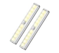 YROHGKPN Iluminación inalámbrica para debajo del armario, 10 luces LED con detector de movimiento para armario, barra de luz magnética de 10 LED, luz nocturna, remolque de viaje, autocaravana