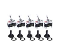 YROHGKPN Interruptor basculante para coche con tapas impermeables, orificio de montaje de 12 mm, interruptor de control, 15 A, 250 VAC, diseños para barco, coche, barco, interruptor basculante con