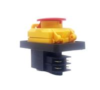 YROHGKPN Interruptores pulsadores mejorados de 4 pines, 16 A, 250 V, interruptor impermeable, protección de sobrecarga para botones para máquinas de carpintería